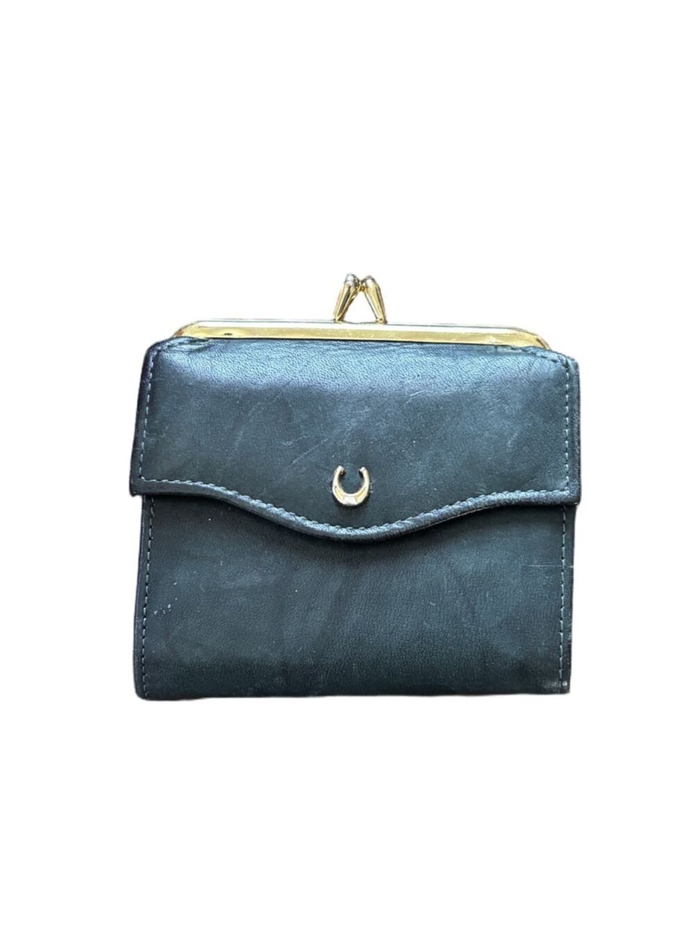 Women's Princess Gardner Black Gold Leather Wallet One Size